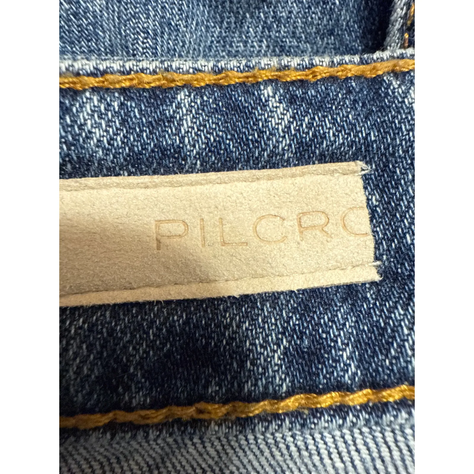 Pilcro Women's Blue Straight Leg High Waist Frayed Raw Hem Denim Jeans Pants 28 - Image 4