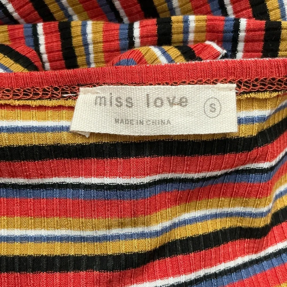 Miss Love bright striped cropped top - Image 2