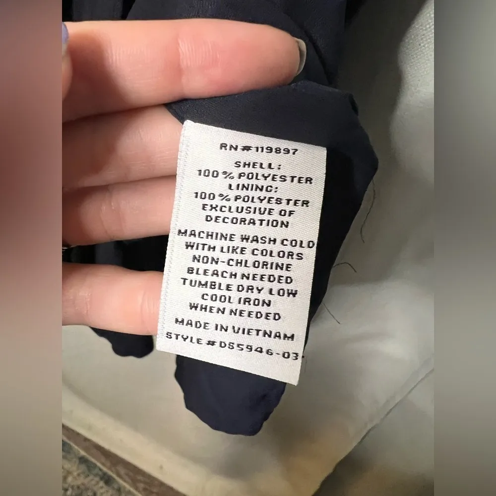 19 Cooper Navy Blue Knee Length Dress Small - Image 12