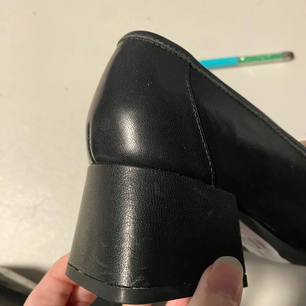 Chocolat Blu Black White Berry Penny Loafer Block Heel Academia Size 7 - Image 8
