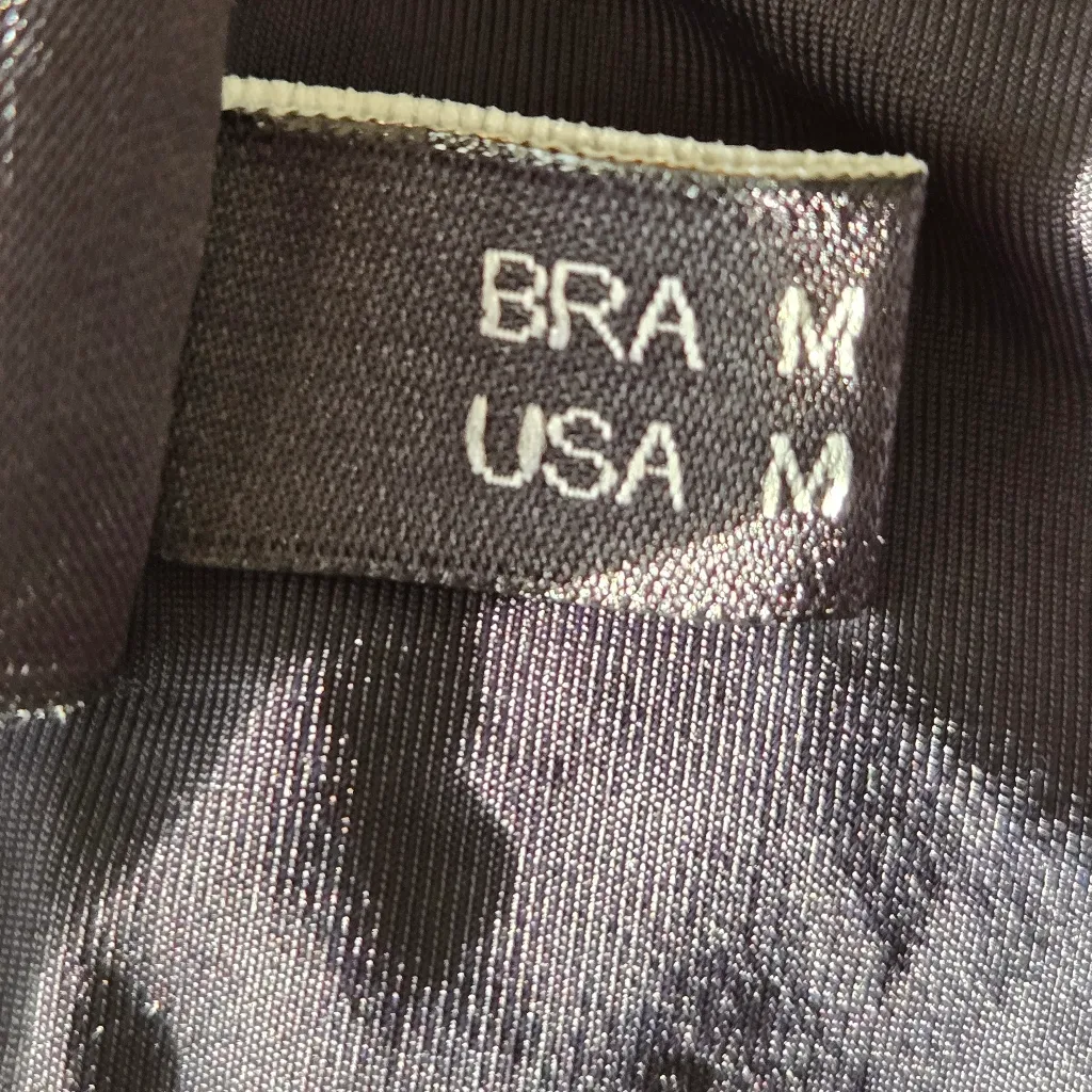 NEW Pat Bo Black High Waist Monstera Crochet bikini Bottoms M Size M - Image 9