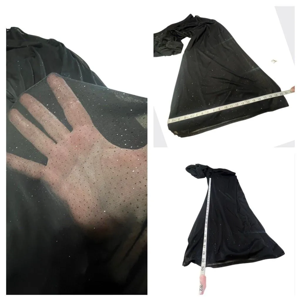 MSK Sparkled Palazzo Holiday Pants Black/Silver Sz XXL NWT Black - Image 8