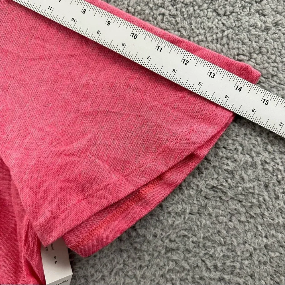 NWT Old Navy V Neck Short Sleeve Linen Blend T Shirt Guava Pink Women's Small‎ - Image 8