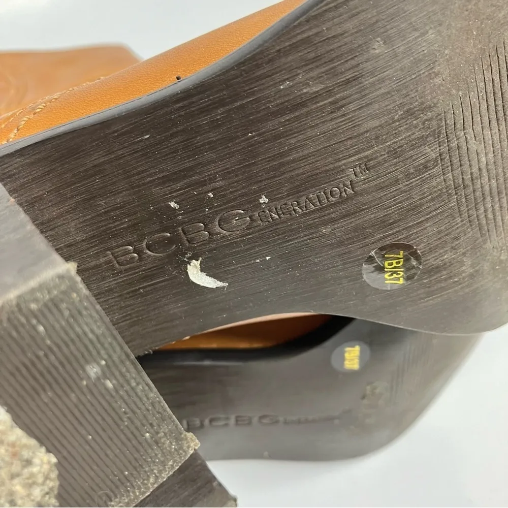 BCBGeneration ‎ tan leather western boots heeled boots size 7 - Image 8