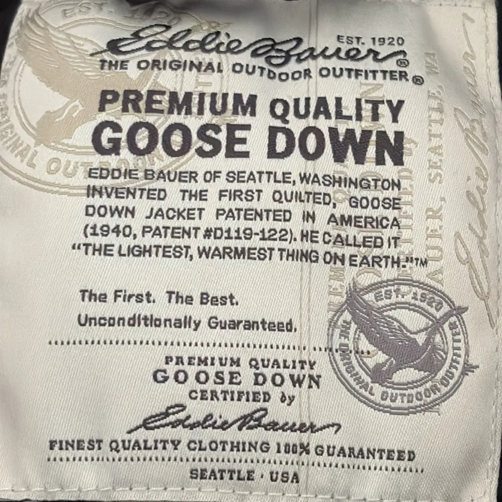 Eddie Bauer Women’s Premium Goose Down Jacket Full Zip Black Size M - Image 8