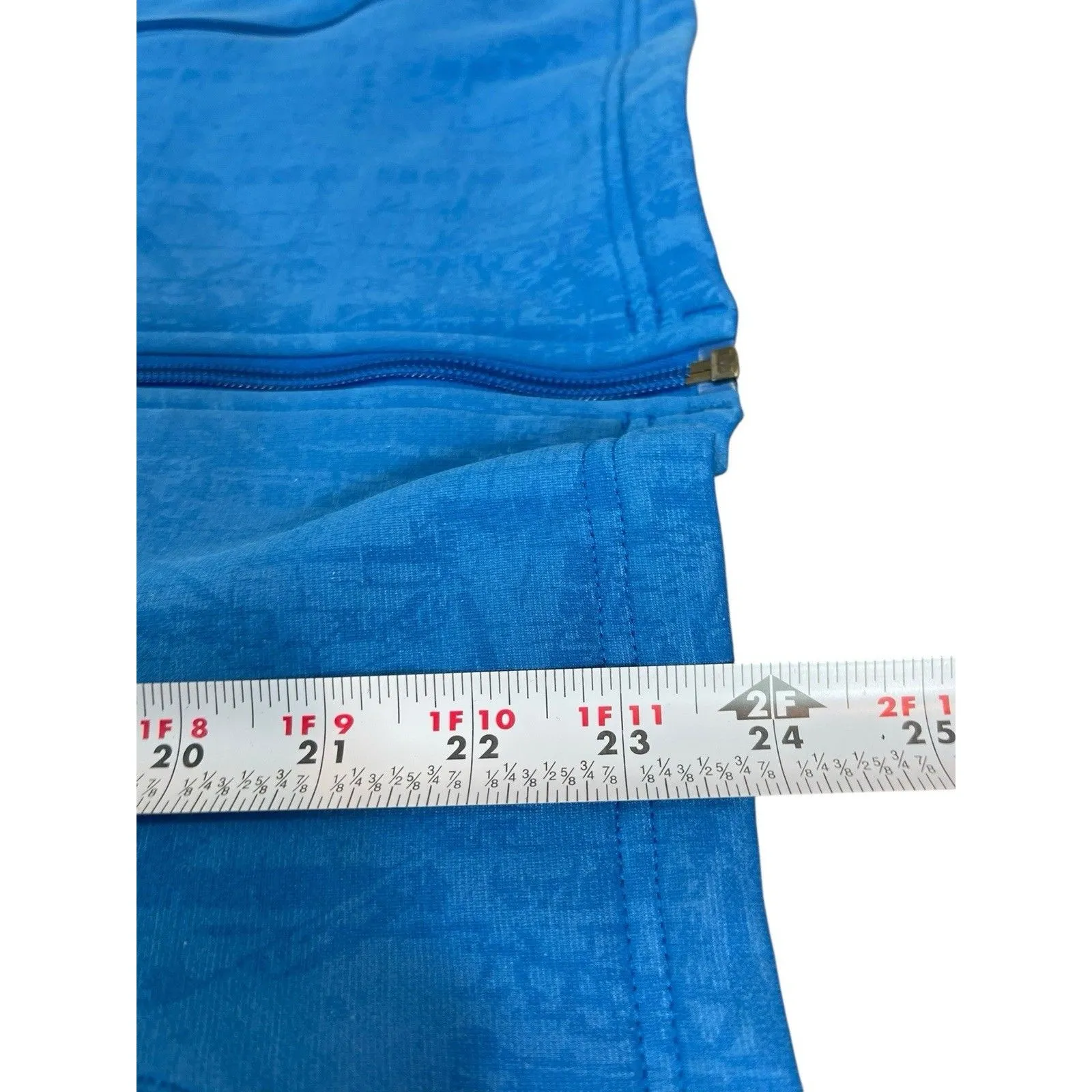 Under Armour Blue Mottled Pattern Running Fleece M Zip Shacket Shirt Jacket - Image 8