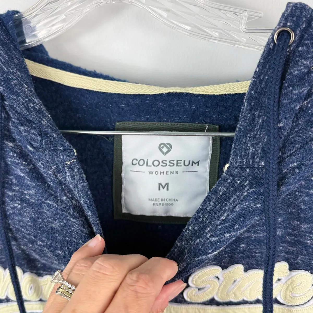 Nice Womens Hoodie Size M Blue Size M - Image 2