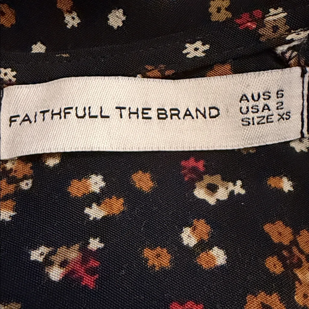 Faithfull The Brand Alena Floral Wide Leg Jumpsuit Size 2 - Image 7