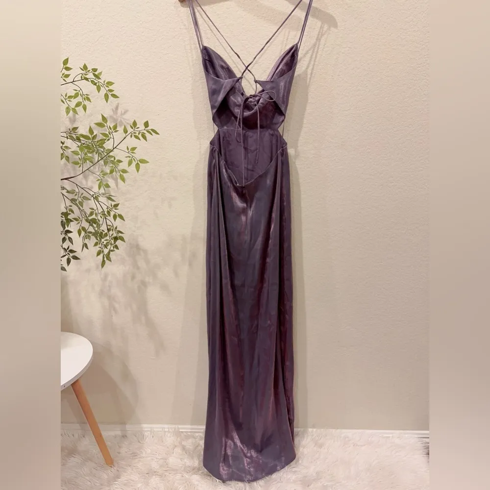 ASTR The Label Shivani Maxi Dress Lavender Shine Size Small NWT - Image 8