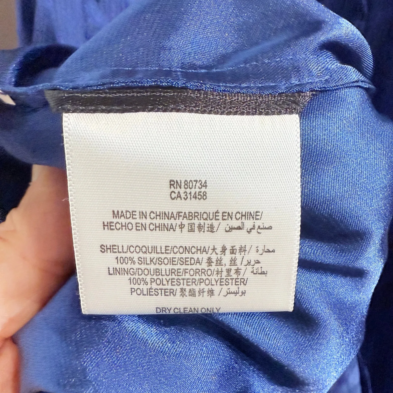 BCBGMaxazria Navy Silk Strapless Cocktail Midi Dress Sz 4 - Image 6