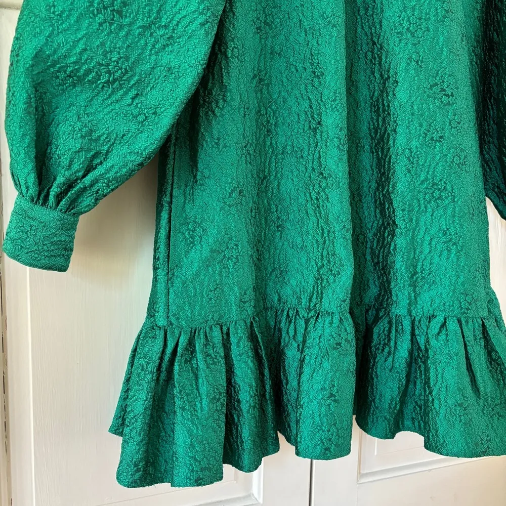 Ulla Johnson Emilia Dress in Turquoise Size 0 Textured Mock Neck Mini Dress‎ - Image 5