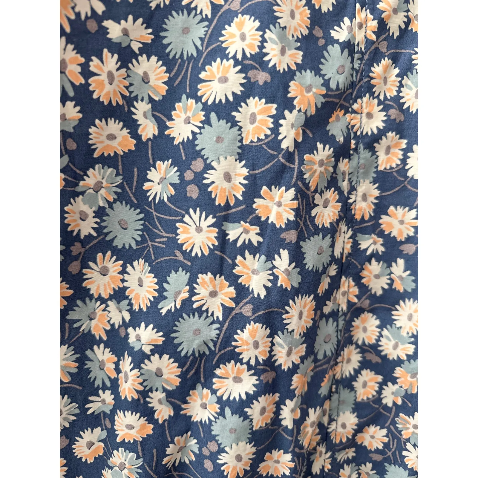 Madewell Preppy Ruffle-Neck Anorak‎ Raincoat French Floral Blue Moon Size Smalll - Image 13