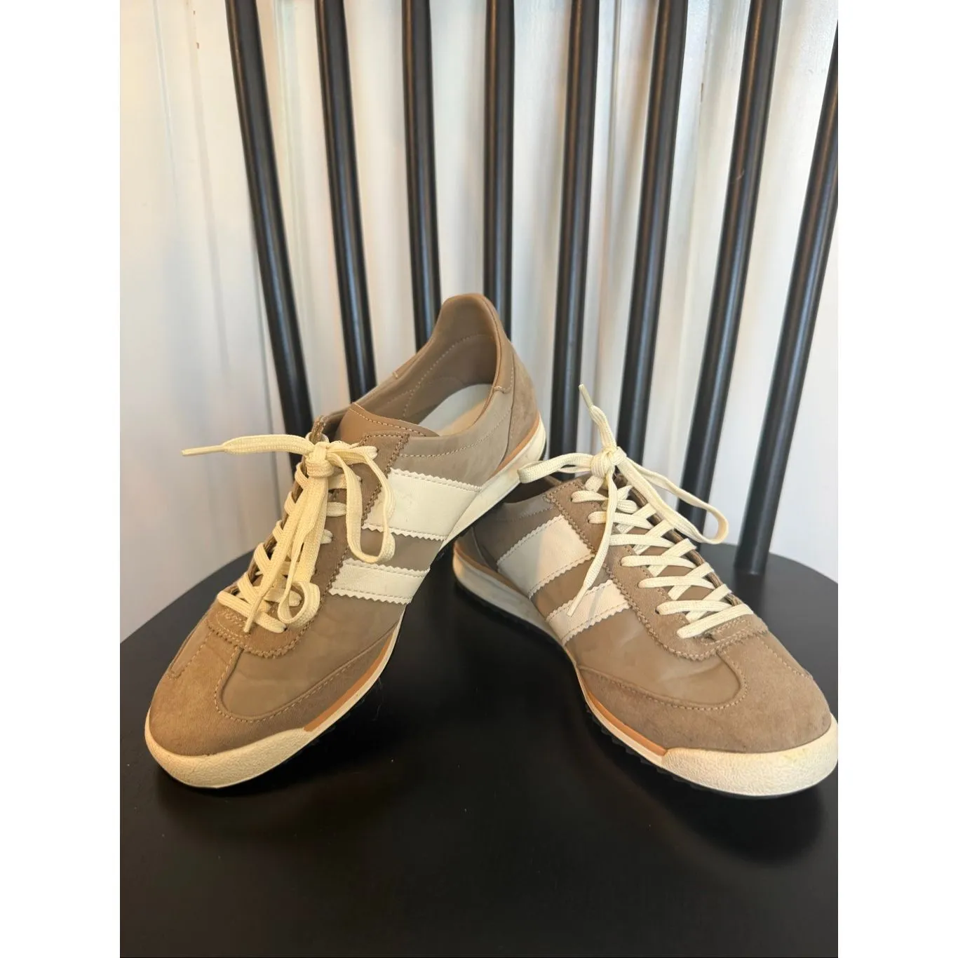 Madden Girl jumper striped brown tan striped sneaker 6 - Image 10