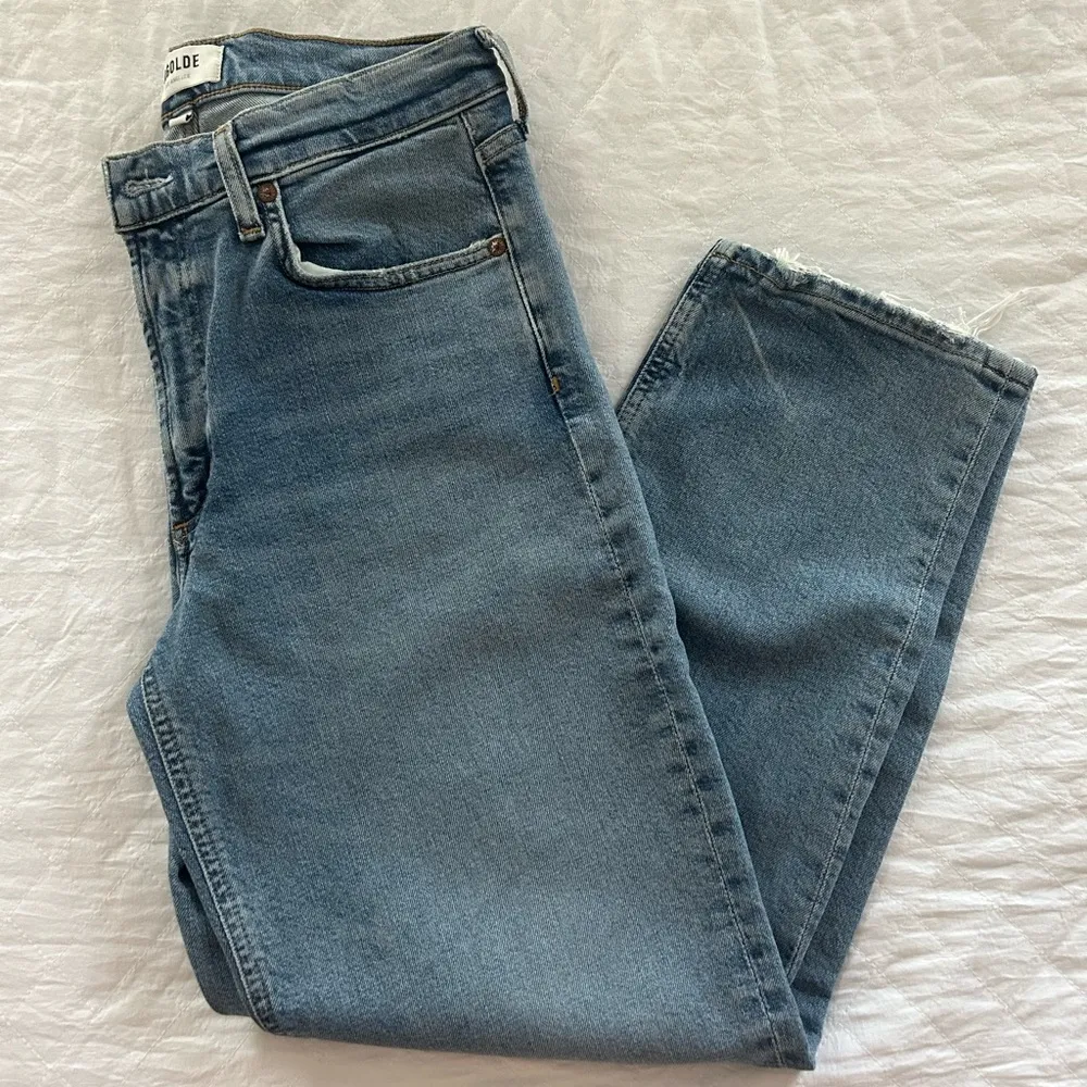 Agolde Kye Mid Rise Straight Crop Jean - Image 3