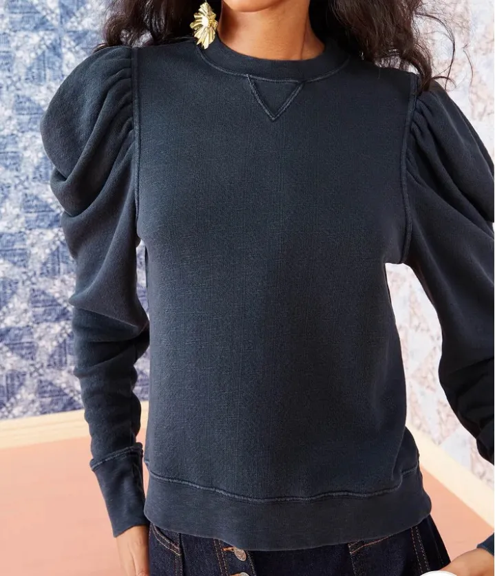 Ulla Johnson Alair Pullover Women's Black Puff Sleeve Top Sweater size S - Image 1