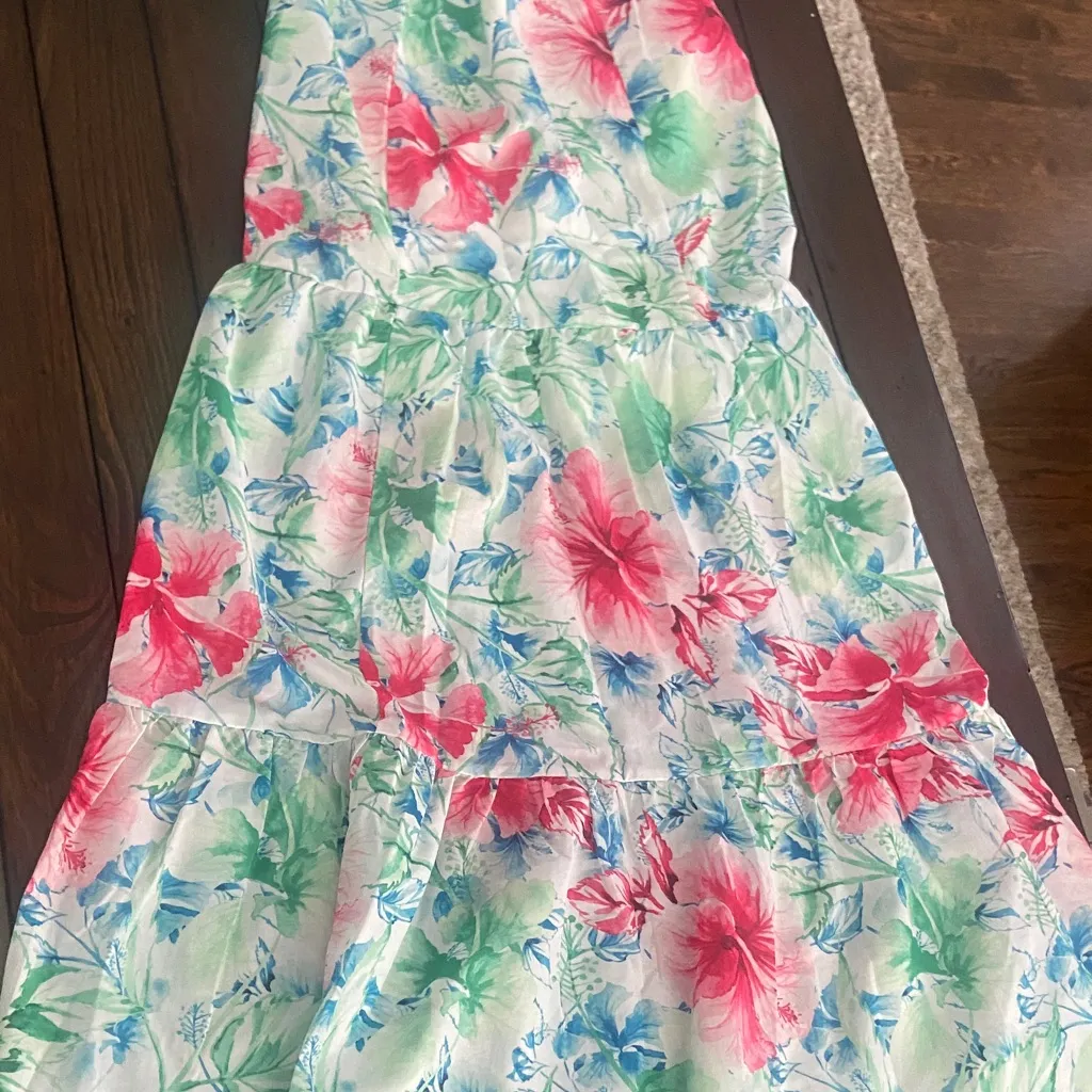 NWT HELLO MOLLY WHERE WILDFLOWERS BLOOM ONE SHOULDER MAXI DRESS PRINT size-S - Image 8