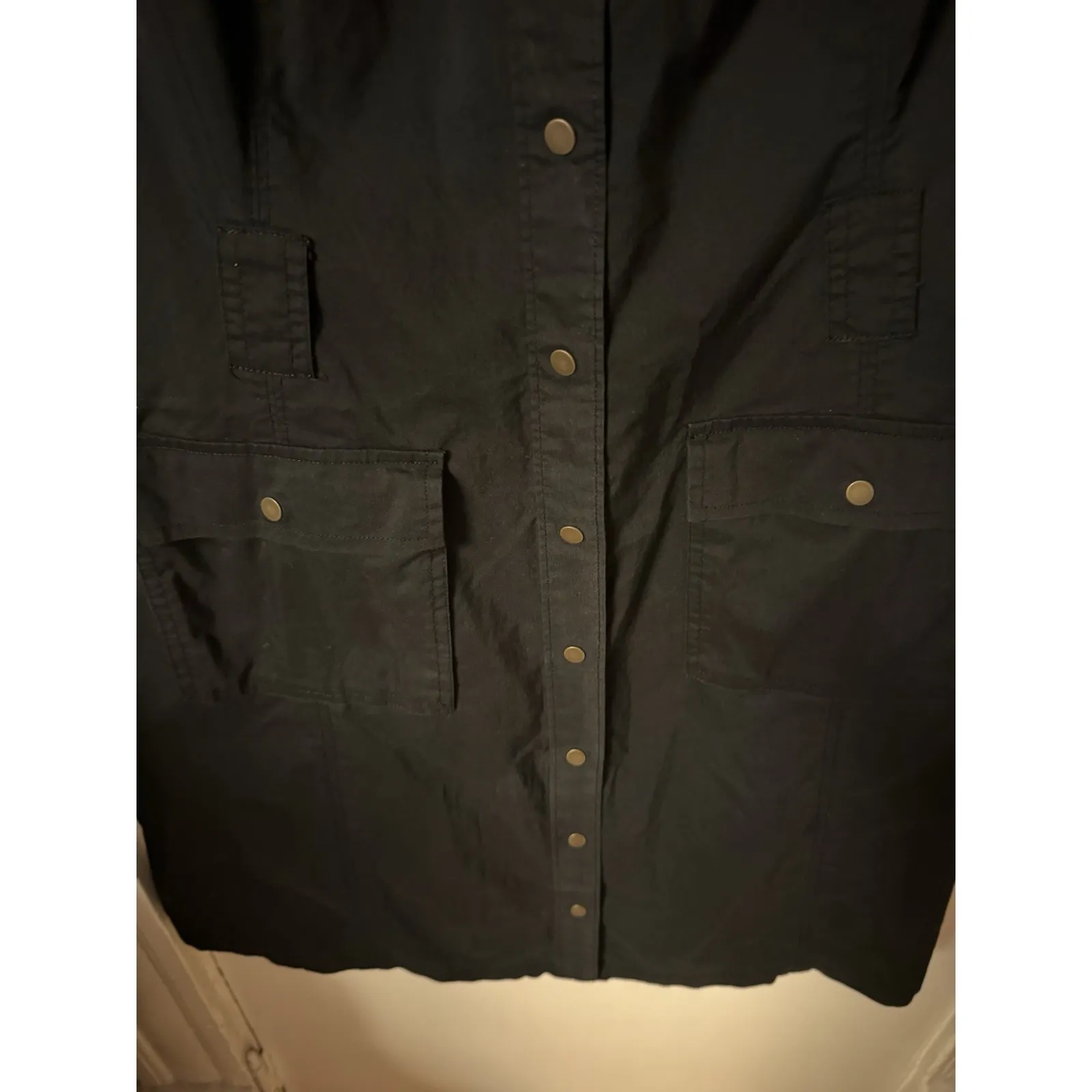 Converse Women's  All Star Black 3/4 Sleeve Cotton Shirt Dress - Image 6