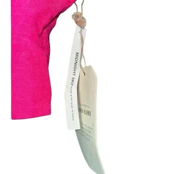 Hot Pink Smocked Crop Top Tank Sleeveless Summer Festival Party‎ Clubwear - Image 5