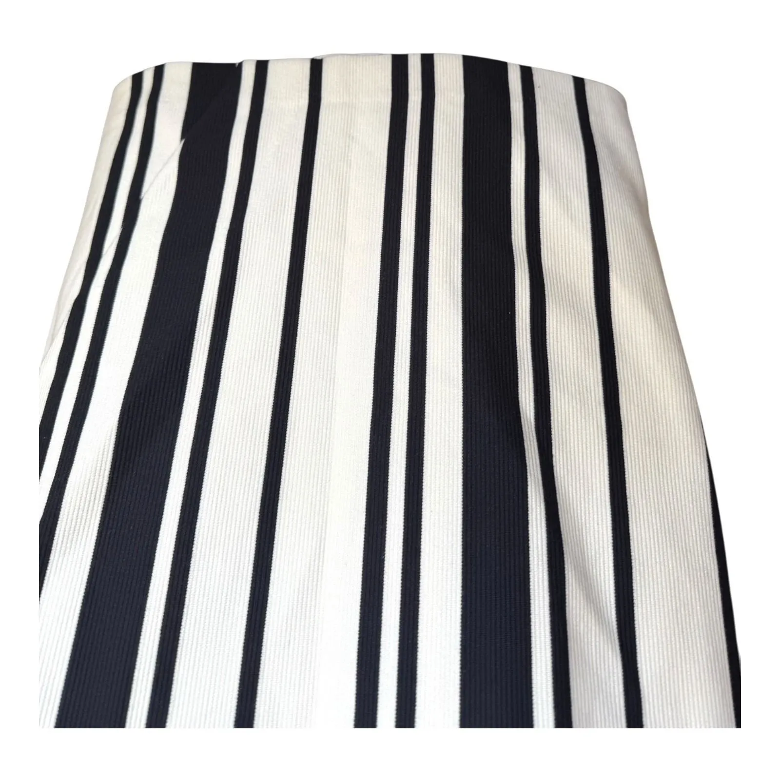 Banana Republic Stripe Knit Dress Sleeveless‎ Navy White Faux Wrap Midi Size 2 - Image 8