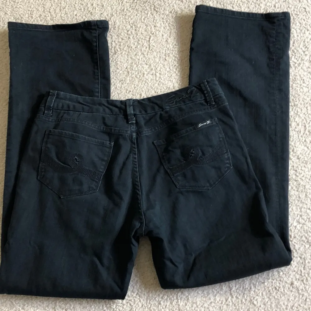 Seven7 Bootcut Black Denim Jeans 8 - Image 2