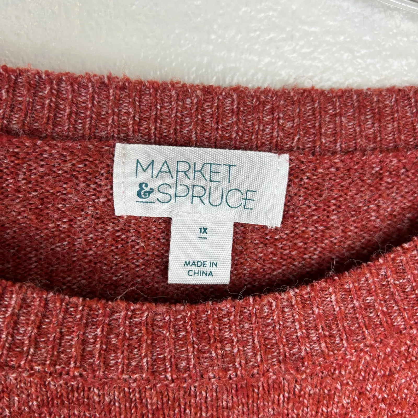 Market & Spruce Womens Sweater Size 1X Plus Size StripedCrew Neck Pullover - Image 3