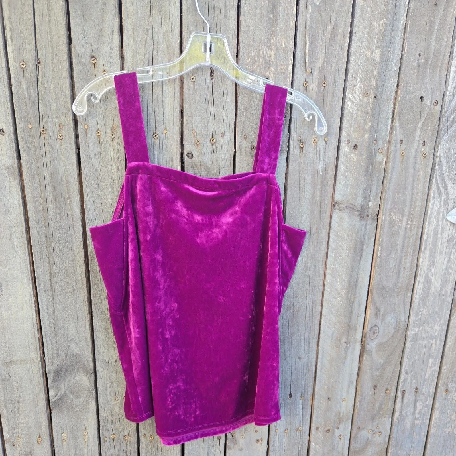 J Jill Womens Top Purple Crushed Velvet Night Club Party Celebrate size M - Image 2