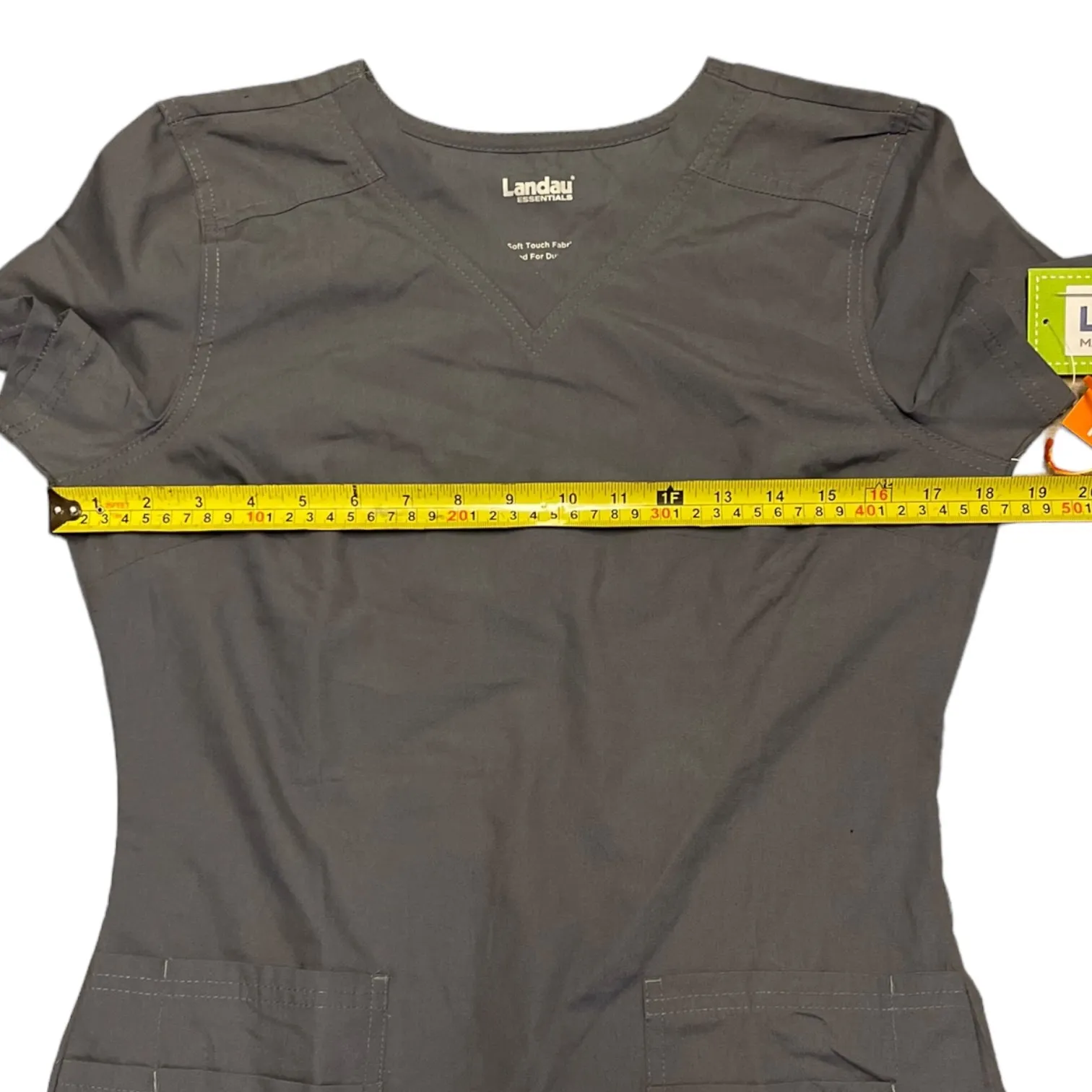 Landau Modern Fit Gray Hospital Work Scrubs XX - Image 3