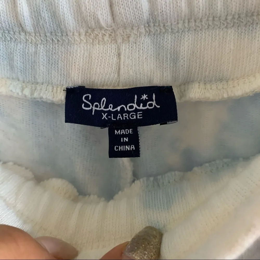 NWT Splendid Tie Dye Drawstring Jogger Sweatpants Pink Blue XL - Image 10