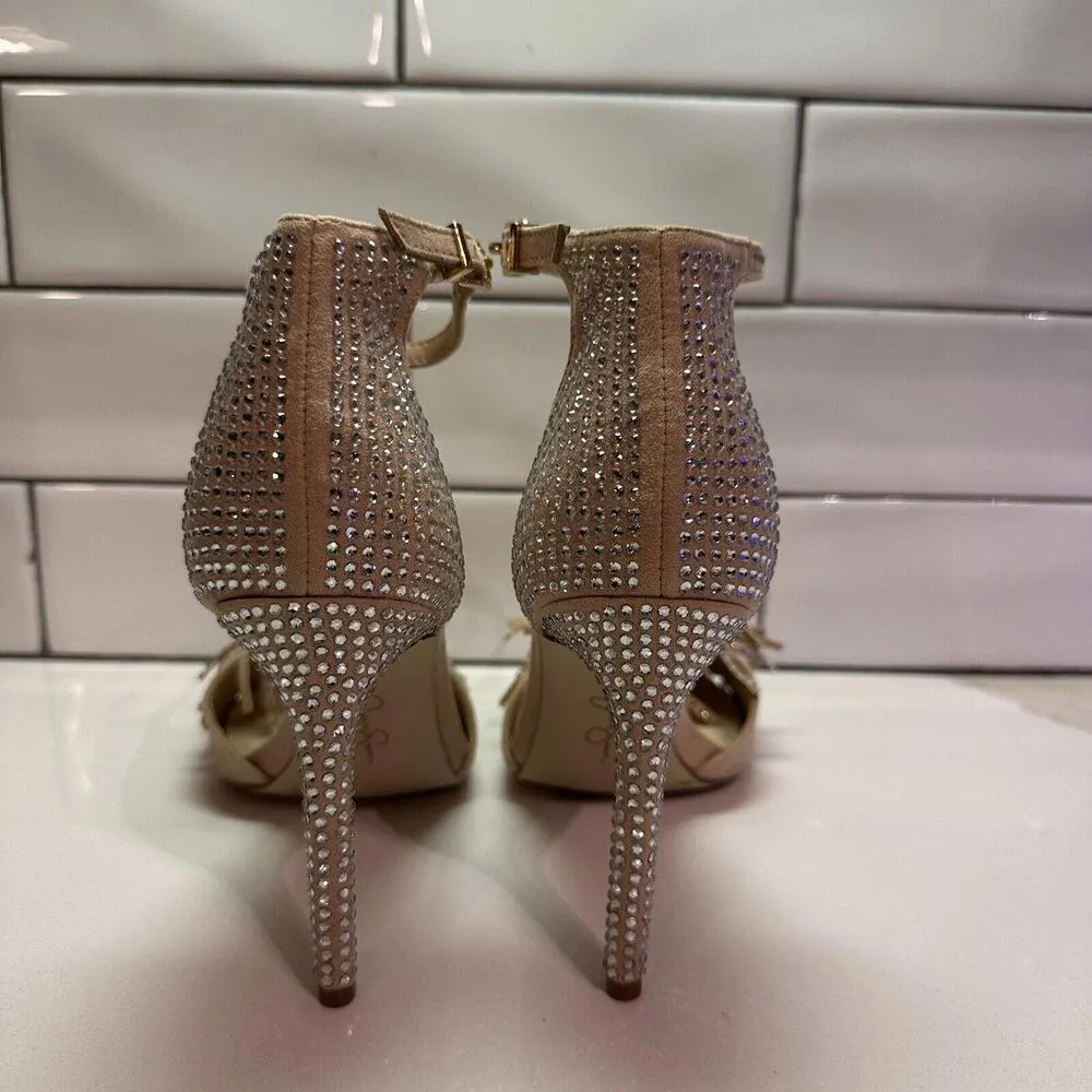 Jessica Simpson Jillari Blush Pink Stiletto Sandal Size 6 M Shoe Rhinestone - Image 4