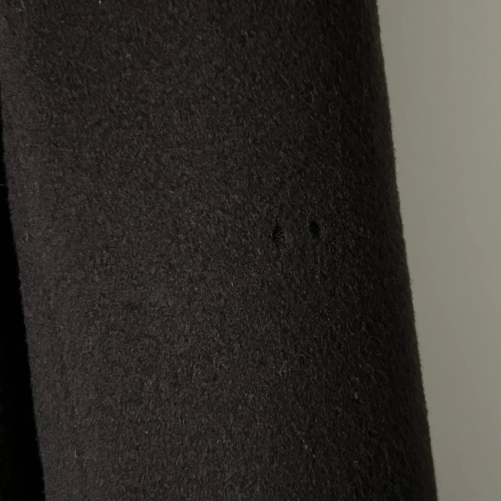 'S Max Mara 100% Virgin Wool Faux Fur Trimmed Coat in Chocolate Brown Size 8 - Image 4