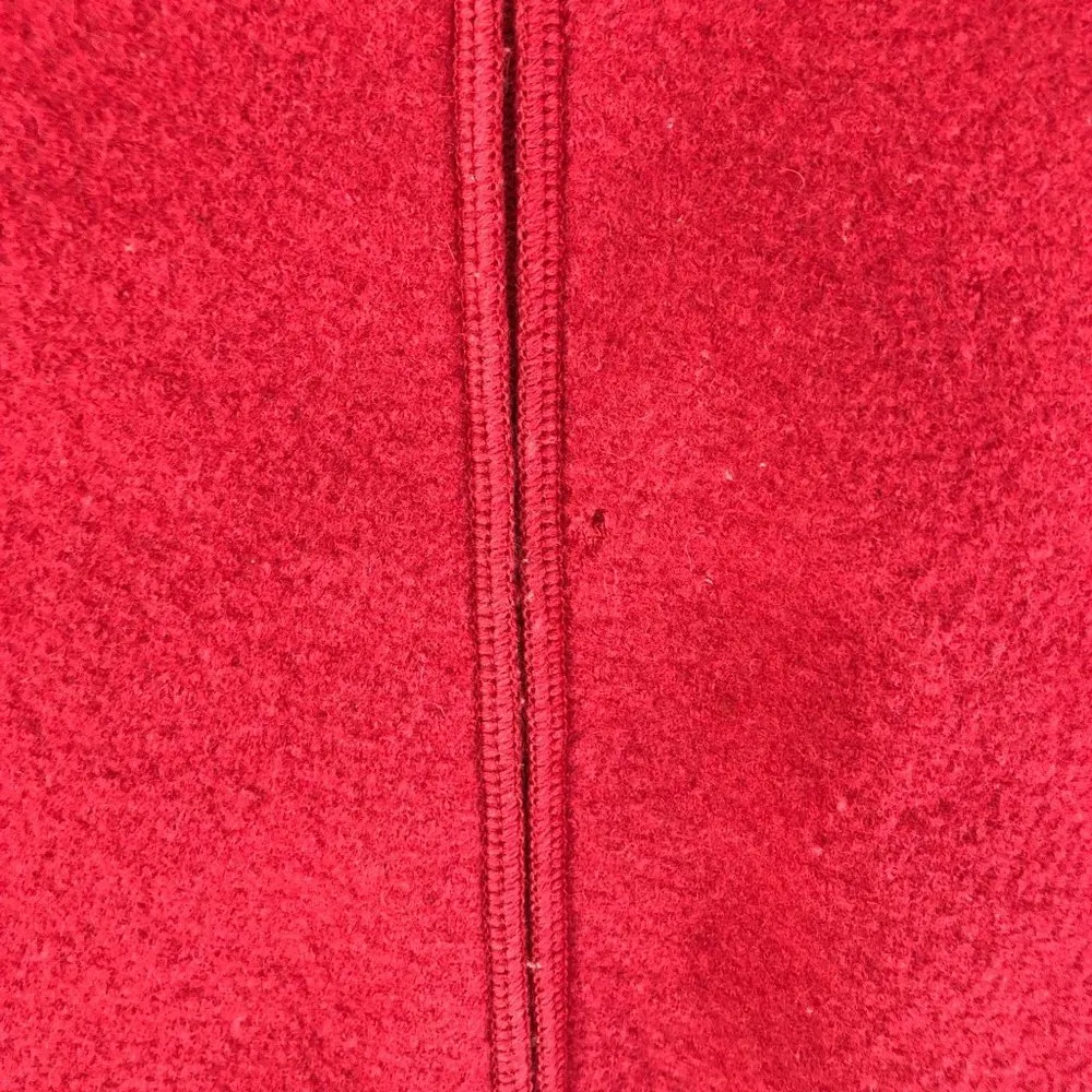 Eileen Fisher Womens Boiled Wool Jacket Full Zip Pockets Red L - Image 2