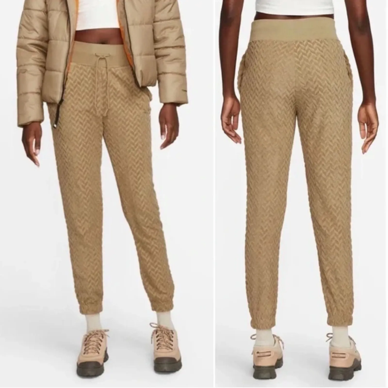 Nike Everyday Modern Terry Cloth Textured‎ High Waisted Jogger Sweatpants Sz S - Image 2