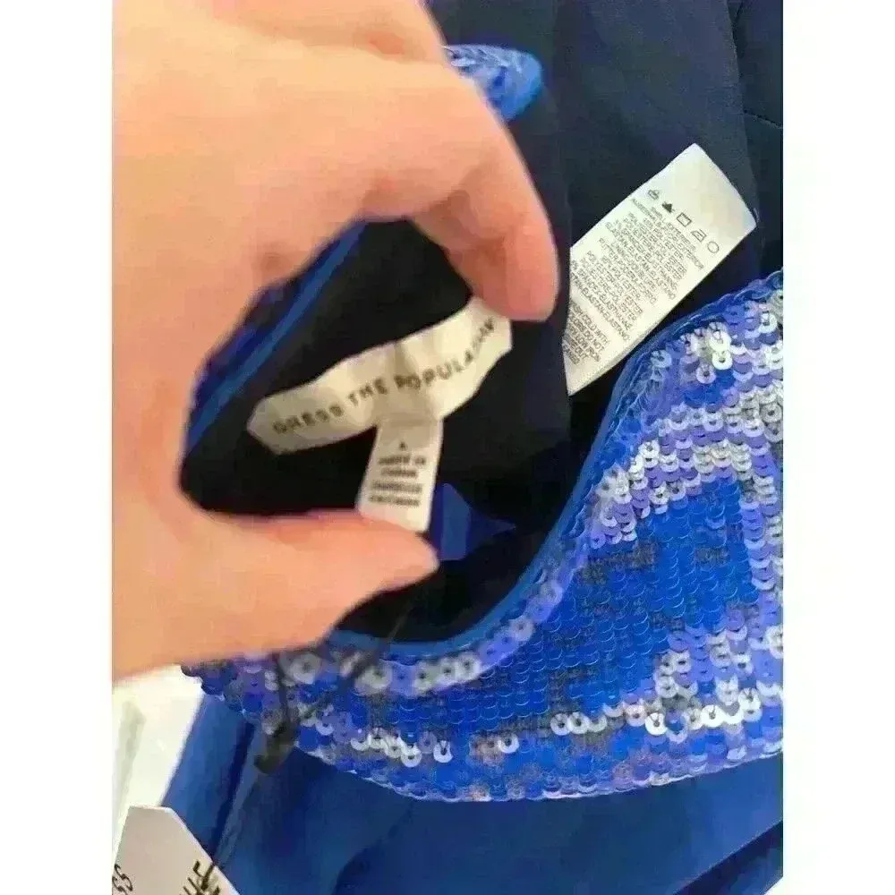 Dress the‎ Population Ashton Pants Set Electric Blue size L NWT - Image 7