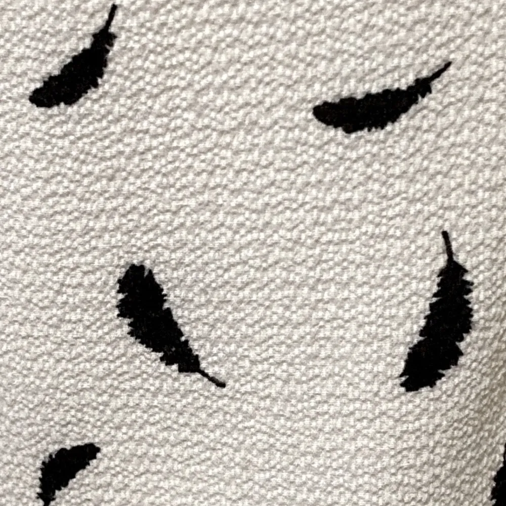 Pink Martini White and Black Feather Novelty Patterned Blouse - Image 3