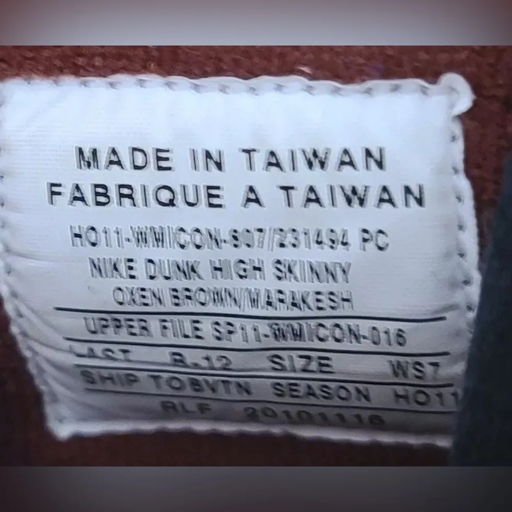 Nike Dunk High Skinny RARE SAMPLE Women Size 7 Aztec Pack in Oxen Brown/Marakesh - Image 11