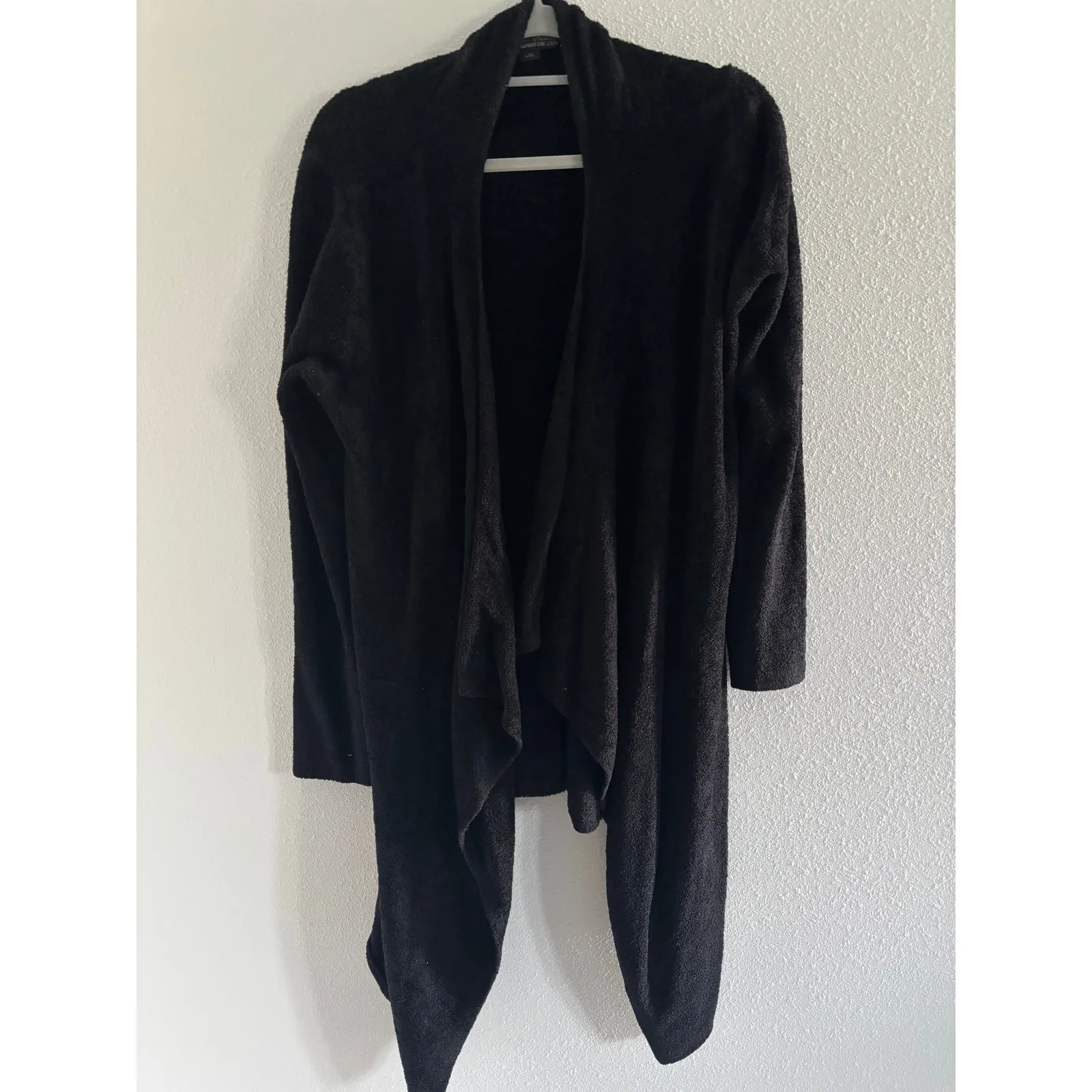 Barefoot Dreams Chic Lite Cardigan Womens L/XL Black Cozy Preppy Comfort Luxury - Image 4