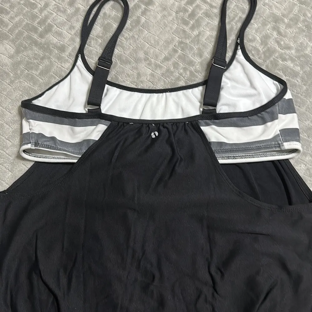 Next Synchrony Black/ Gray Stripe Tankini - Image 3