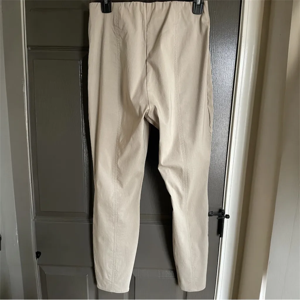 H&M High Waist Slim Fit Trousers Light Gray - 10 - Image 4