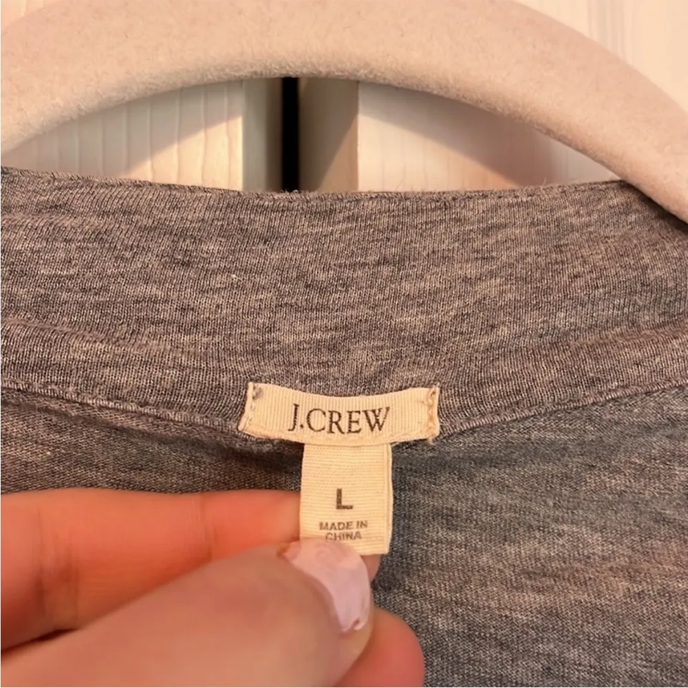 J. Crew Gray Shrug Sweater with Cascading Front - Image 2