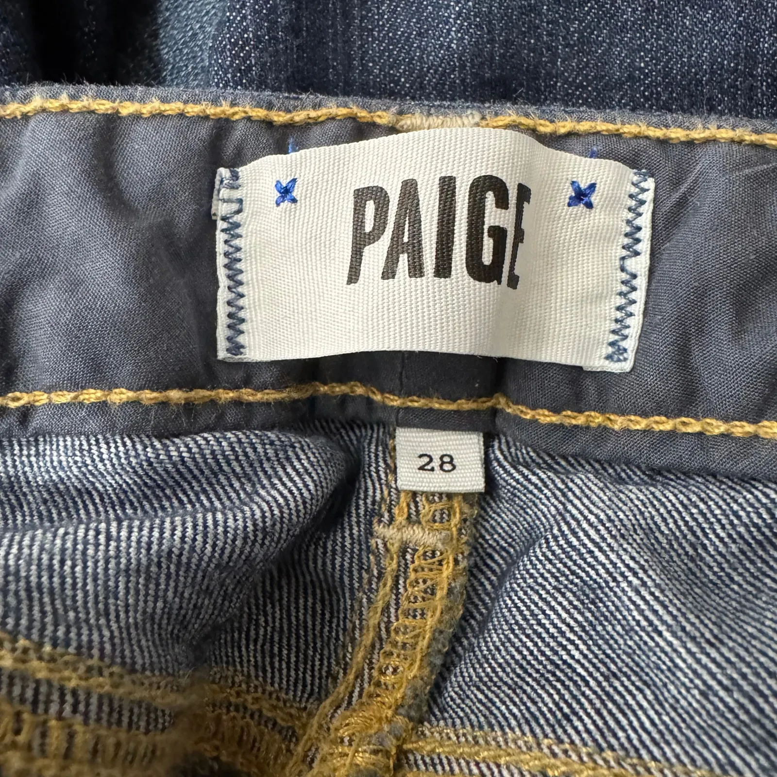 PAIGE Tall Low Rise Dark Washed Skinny Jeans Size 28 - Image 3