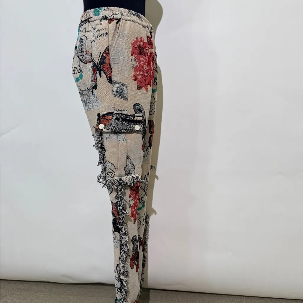 Guapi Paris Butterfly Tapestry Pants (Size 30) Red - Image 3