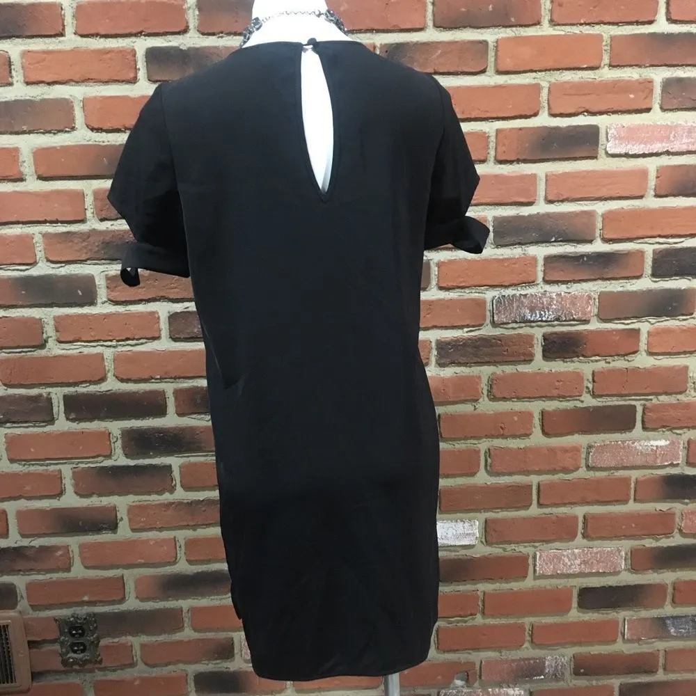 TOBI black shift dress Sz M Short Sleeve Little Black Dress - Image 5