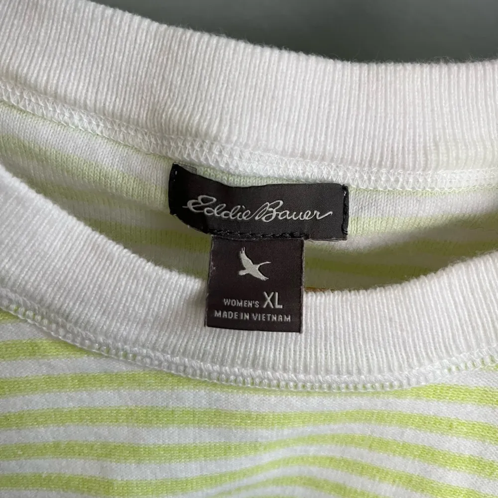 Eddie Bauer Green Striped Sweater - Image 4