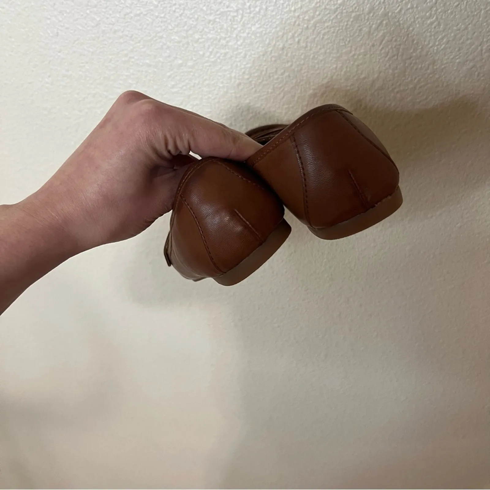 BOC brown faux leather loafers 6 - Image 6