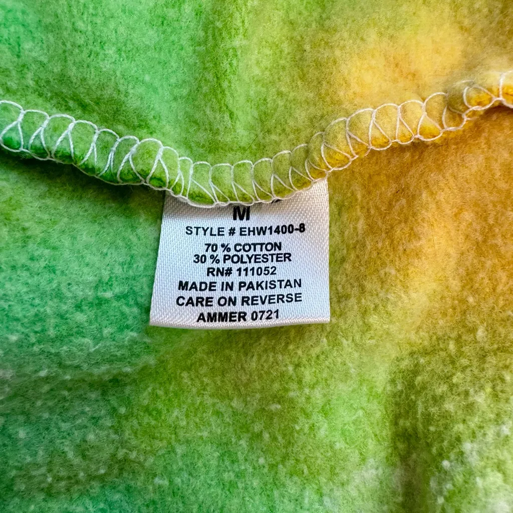 Women’s Ed Hardy Skull Rose Tie Dye French Terry Cropped Hoodie Size M - Image 11