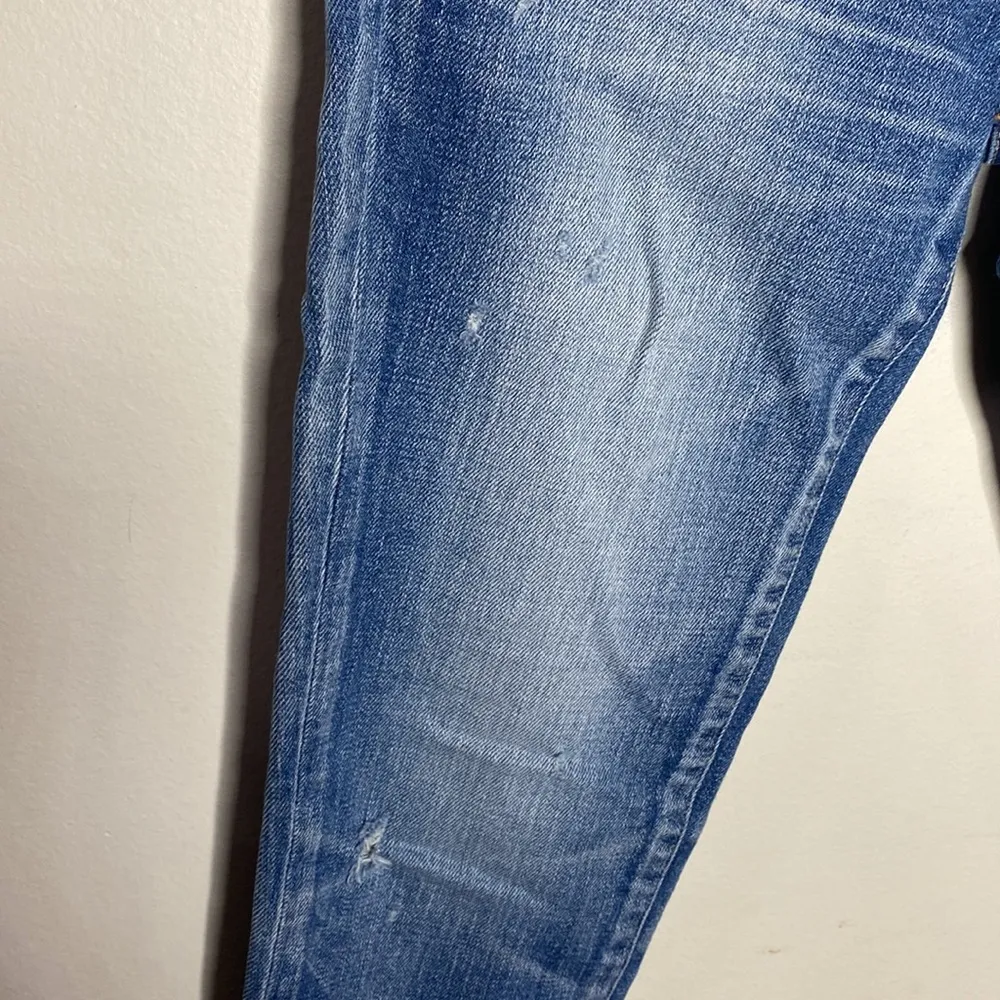 Moussy Vintage Diana Distressed Cropped Skinny Jeans with Fringed Hem size 25 - Image 14