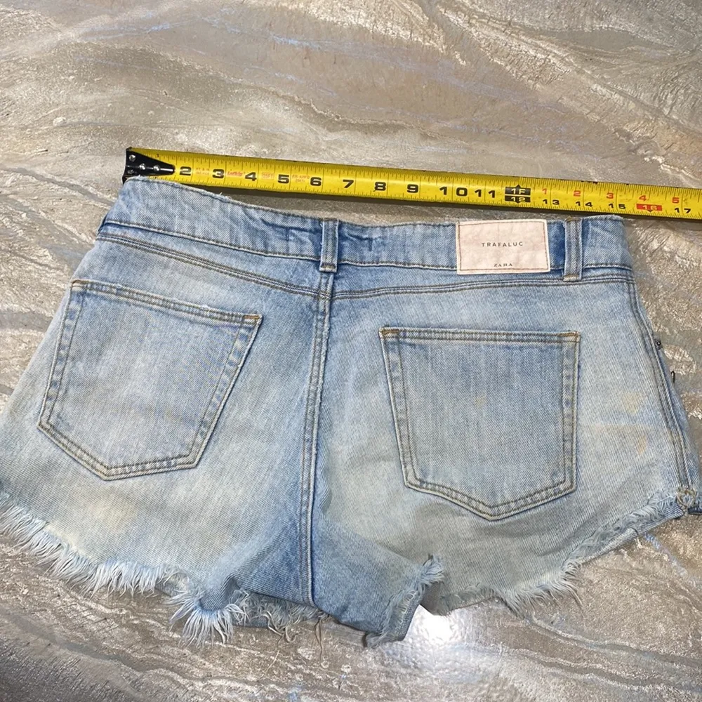 Zara Low Hip Blue Shorts - Image 5