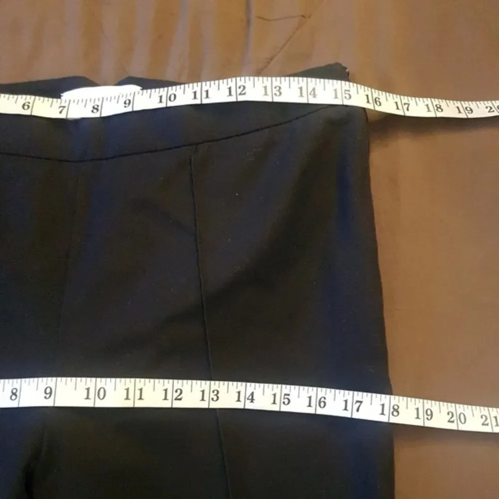 Partow Womens Pants Split Leg Black Ankle Pleated Career Dress Trousers Size 10 - Image 12