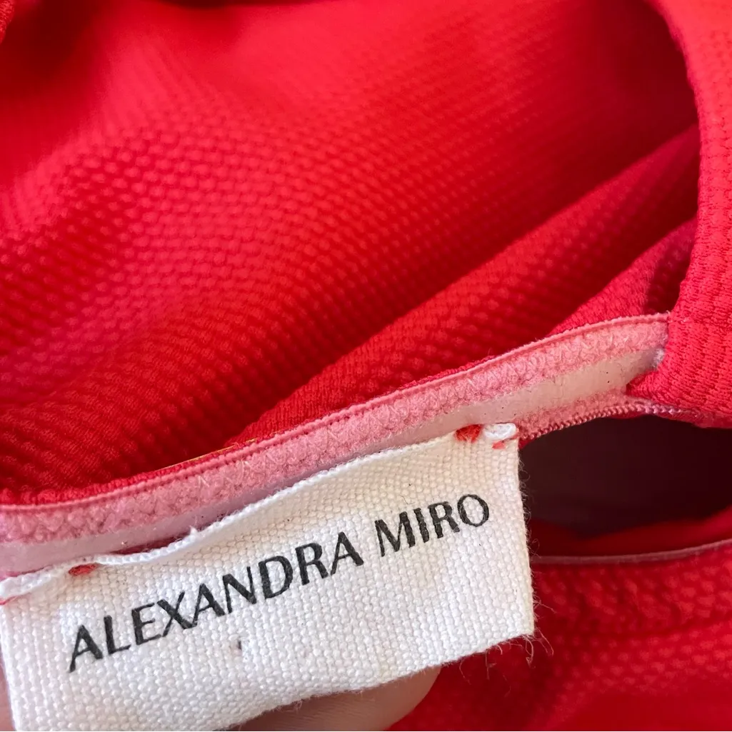 Alexandra Miro Audrey One Piece Swimsuit in Coral Red Estimated XS - Image 5