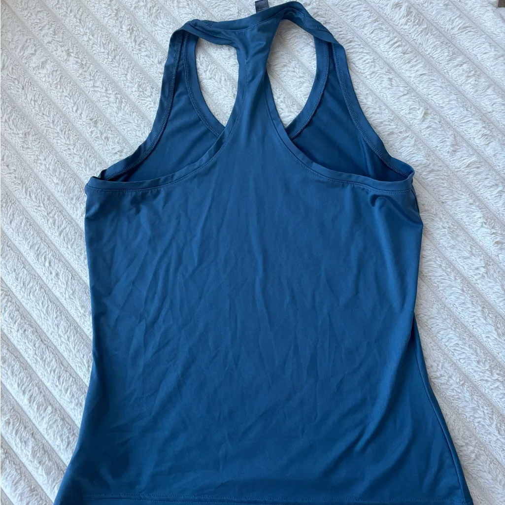 Women’s Adidas Blue Athletic Workout Tank Top - Image 2